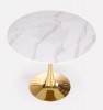 CASEMIRO table, top - white marble, leg - gold