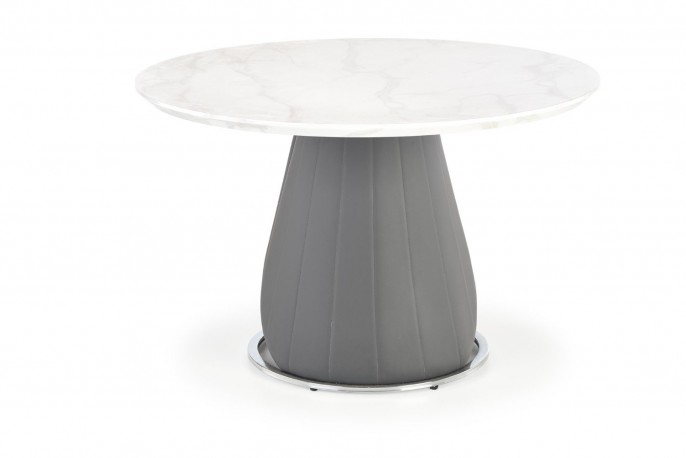 REMIGIO table top: white marble, leg: gray