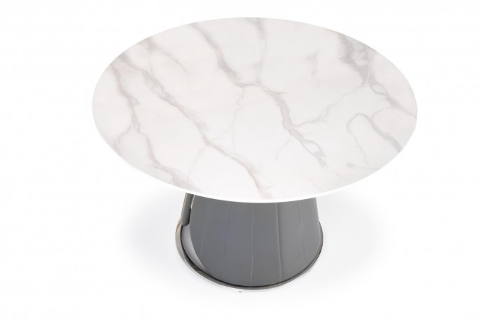 REMIGIO table top: white marble, leg: gray