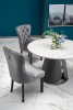 REMIGIO table top: white marble, leg: gray