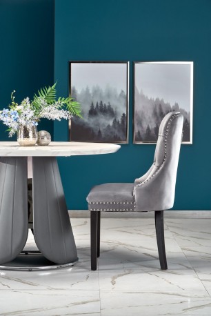 REMIGIO table top: white marble, leg: gray