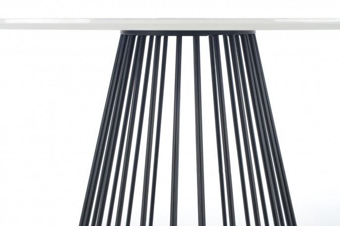 ADDOKA - 110 CM - RUNT MATBORD VIT MARMOR