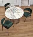 ADDOKA - 110 CM - RUNT MATBORD VIT MARMOR
