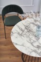 ADDOKA - 110 CM - RUNT MATBORD VIT MARMOR