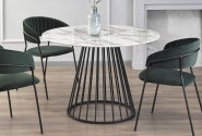 ADDOKA - 110 CM - RUNT MATBORD VIT MARMOR