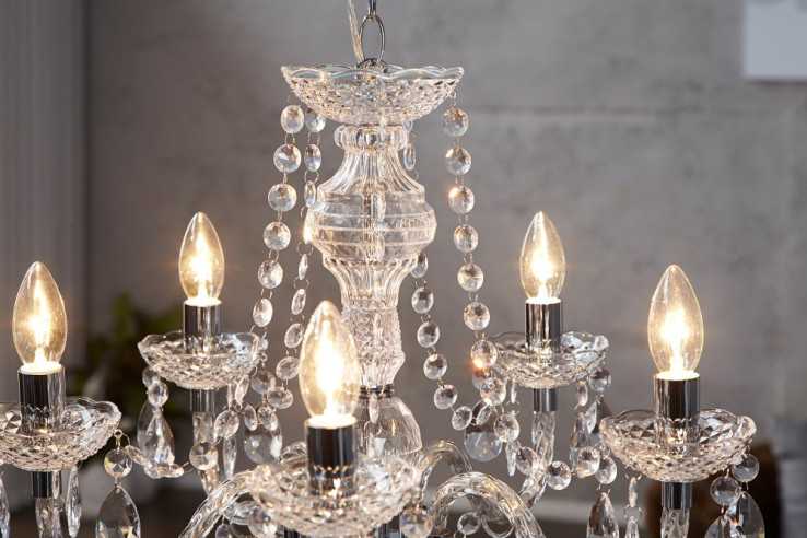 Kronleuchter Karat 5-armig klar