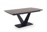 HERMOSA V - 160-200 CM - FÖRLÄNGNINGSBART MATBORD SVART OCH MÖRKGRÅ