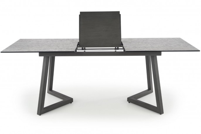 TIZI - 160-210 CM - FÖRLÄNGNINGSBART MATBORD LJUSGRÅ OCH MÖRKGRÅ