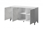 VIKTOR - 150cm Modern Skänk i Vit Marmor