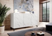 VIKTOR - 150cm Modern Skänk i Vit Marmor