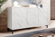 VIKTOR - 150cm Modern Skänk i Vit Marmor