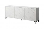 VIKTOR - 200cm Modern Skänk i Vit Marmor