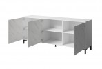 VIKTOR - 200cm Modern Skänk i Vit Marmor
