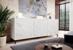 VIKTOR - 200cm Modern Skänk i Vit Marmor