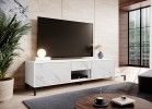 VIKTOR - 195cm modern TV-bänk i vit marmor