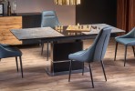 MARTINI - 160-200 CM - FÖRLÄNGNINGSBART MATBORD SVART OCH MÖRKGRÅ