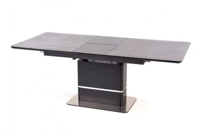 MARTINI - 160-200 CM - FÖRLÄNGNINGSBART MATBORD SVART OCH MÖRKGRÅ