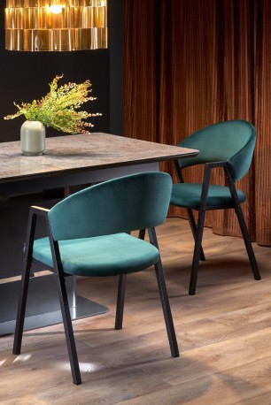 MARTINI - 160-200 CM - FÖRLÄNGNINGSBART MATBORD SVART OCH MÖRKGRÅ
