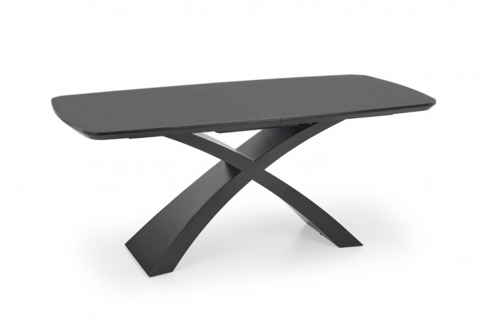 SILVESTRO extendable table top - dark gray, leg - black