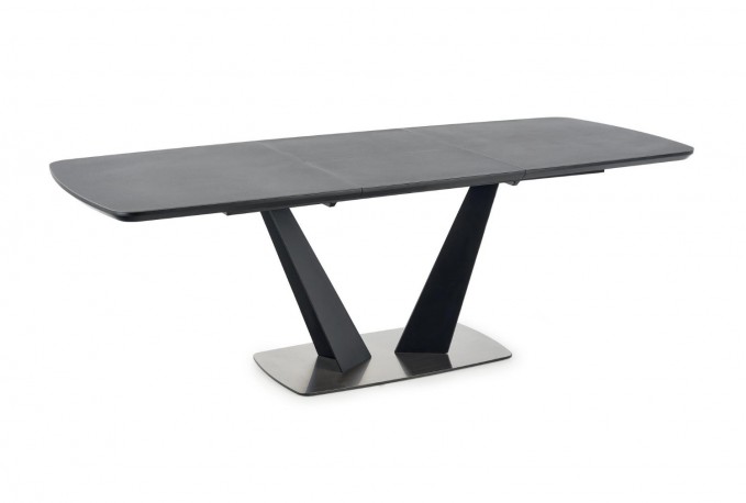 FARGA - 160-220 CM - FÖRLÄNGNINGBART MATBORD I MÖRKGRÅ OCH SVART
