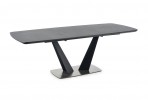 FARGA - 160-220 CM - FÖRLÄNGNINGBART MATBORD I MÖRKGRÅ OCH SVART