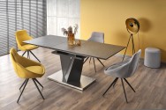 SALVADOR extendable table top - dark gray, legs - dark gray