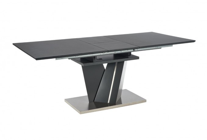 SALVADOR extendable table top - dark gray, legs - dark gray