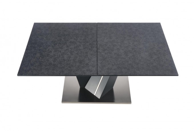 SALVADOR extendable table top - dark gray, legs - dark gray