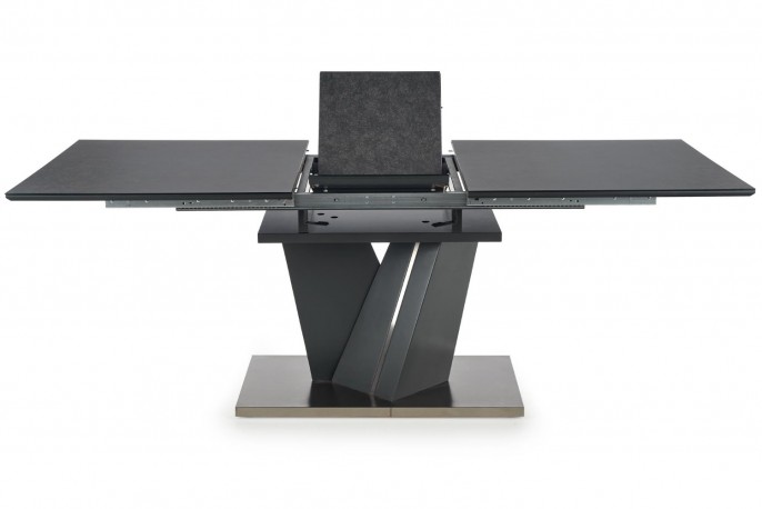 SALVADOR extendable table top - dark gray, legs - dark gray