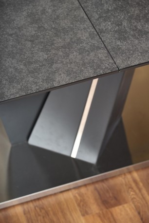 SALVADOR extendable table top - dark gray, legs - dark gray
