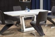 BLANCO extending table top - white marble / white, leg - white