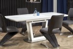 BLANCO extending table top - white marble / white, leg - white