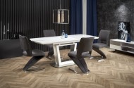 BLANCO extending table top - white marble / white, leg - white