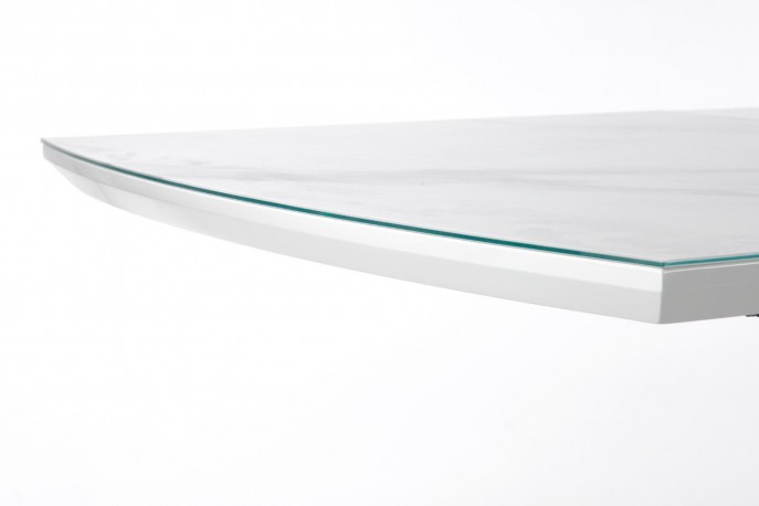 BLANCO extending table top - white marble / white, leg - white