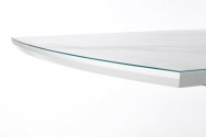 BLANCO extending table top - white marble / white, leg - white