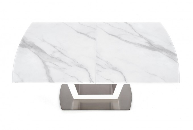 BLANCO extending table top - white marble / white, leg - white