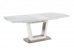 BLANCO extending table top - white marble / white, leg - white