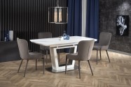 BLANCO extending table top - white marble / white, leg - white