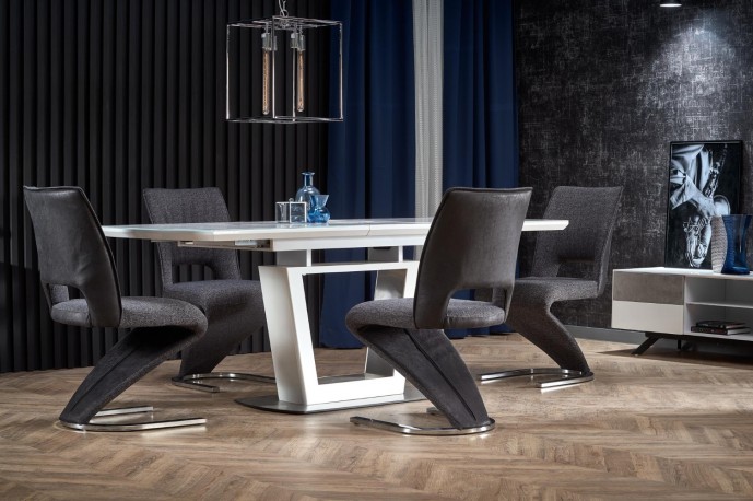 BLANCO extending table top - white marble / white, leg - white