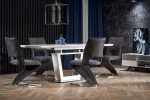 BLANCO extending table top - white marble / white, leg - white