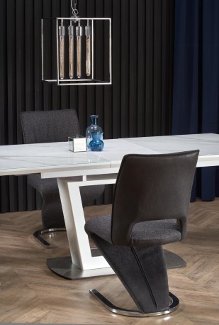 BLANCO extending table top - white marble / white, leg - white