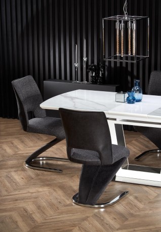 BLANCO extending table top - white marble / white, leg - white