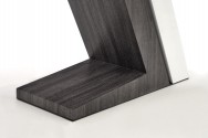 MORRIS - 130-175 CM - FÖRLÄNGNINGBART MATBORD I VIT OCH MÖRKGRÅ