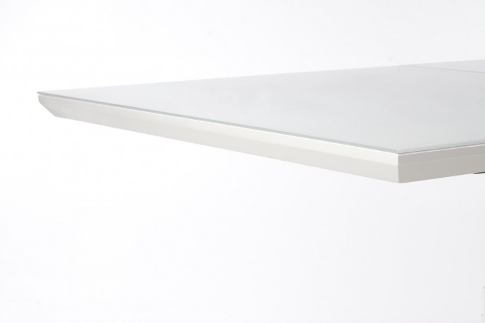 MORRIS - 130-175 CM - FÖRLÄNGNINGBART MATBORD I VIT OCH MÖRKGRÅ
