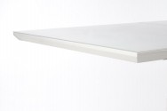 MORRIS - 130-175 CM - FÖRLÄNGNINGBART MATBORD I VIT OCH MÖRKGRÅ