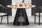 MIYAKI table top - natural oak, leg - black