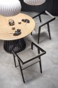 MIYAKI table top - natural oak, leg - black