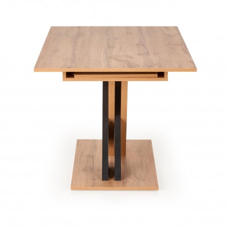 HAREL - 130-175 CM - FÖRLÄNGNINGBART MATBORD I EK OCH SVART