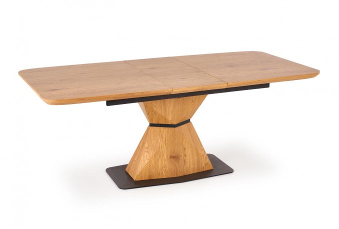 DIAMOND extendable table, top - golden oak, leg - golden oak