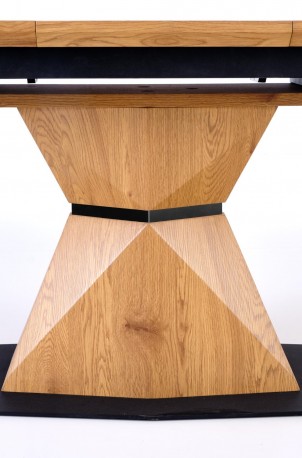 DIAMOND extendable table, top - golden oak, leg - golden oak